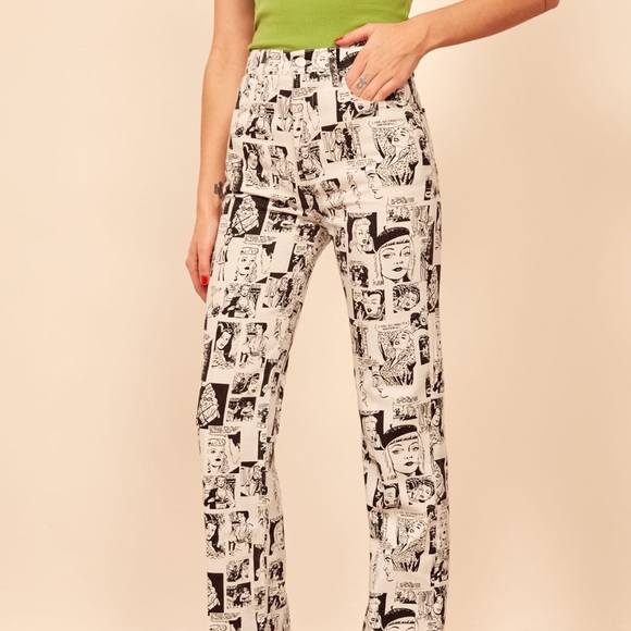 Newsprint High Rise Straight Long Jeans - 30 - Picture 1 of 9